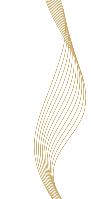decorative gold wave- suggests hair